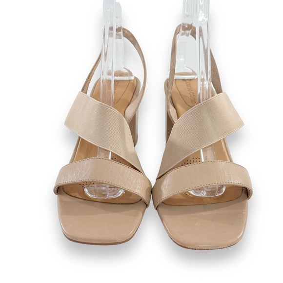 Corso Como Sandals Dress Shoe Size 11 Hally 2 Slingback Tan Nude Leather Neutral - Picture 3 of 11